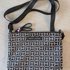 Tommy Hilfiger Monogram Black and White Crossbody Bag